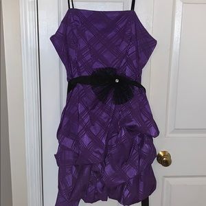 Purple and black dress